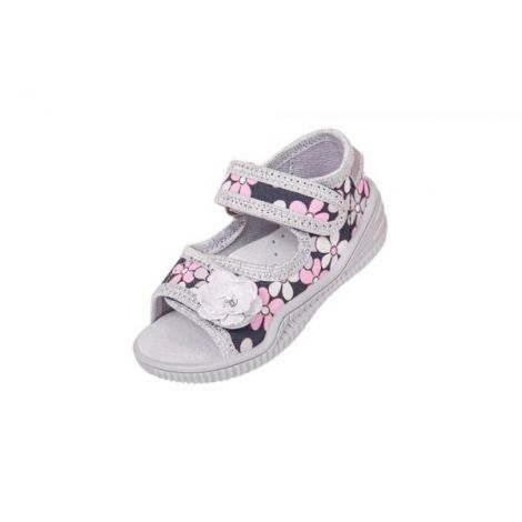 Sandalute cu interior de bumbac si brant de piele Vi-GGa-Mi Emilka Floricele marimea 21 - imagine 7